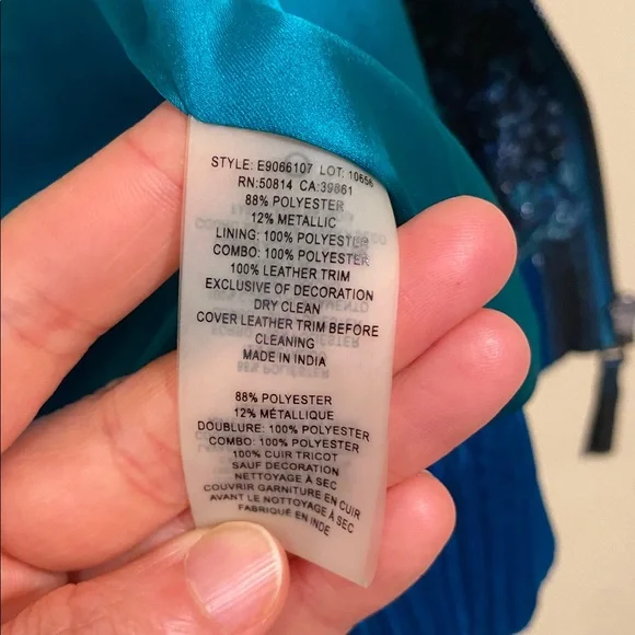 Elie Tahari Blue Sequin Jacket - Picture 6 of 7